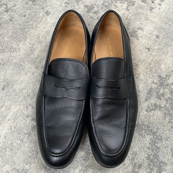 Vittorio Russo Millar Leather Penny Loafers Black Classic Business Sz 10.5 main image 4
